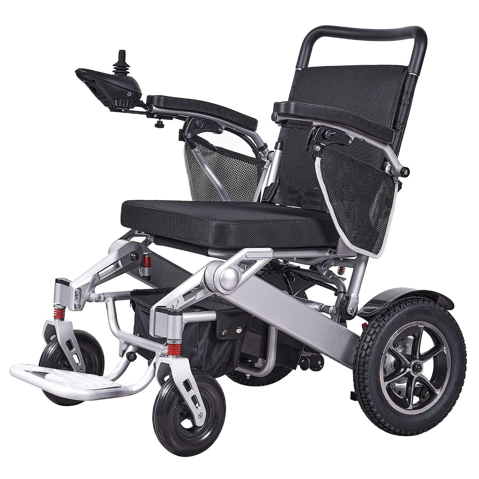 Silla de ruedas eléctrica, motorizada todo terreno, ligera, plegable para viajes y uso diario, ideal para personas mayores