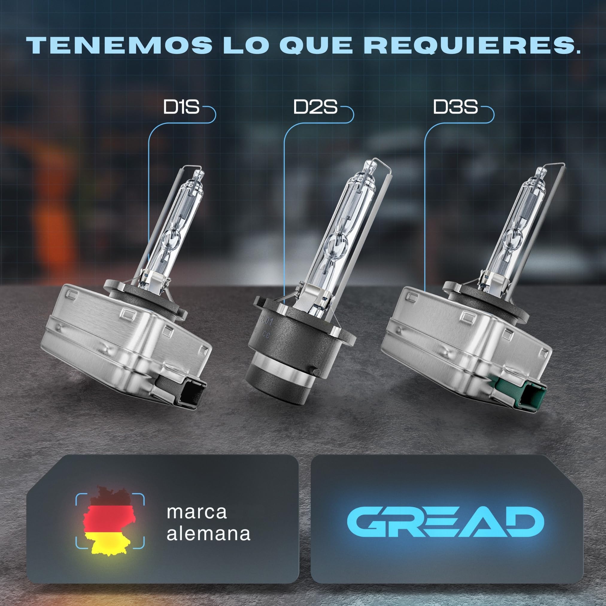 Gread D3S 6000K Xenon 2 bombillas de luces quemador de xenón - 12V - 35W HID Auto Lámpara, Blanco Faro Delantero De Coche larga vida, Paquete de 2