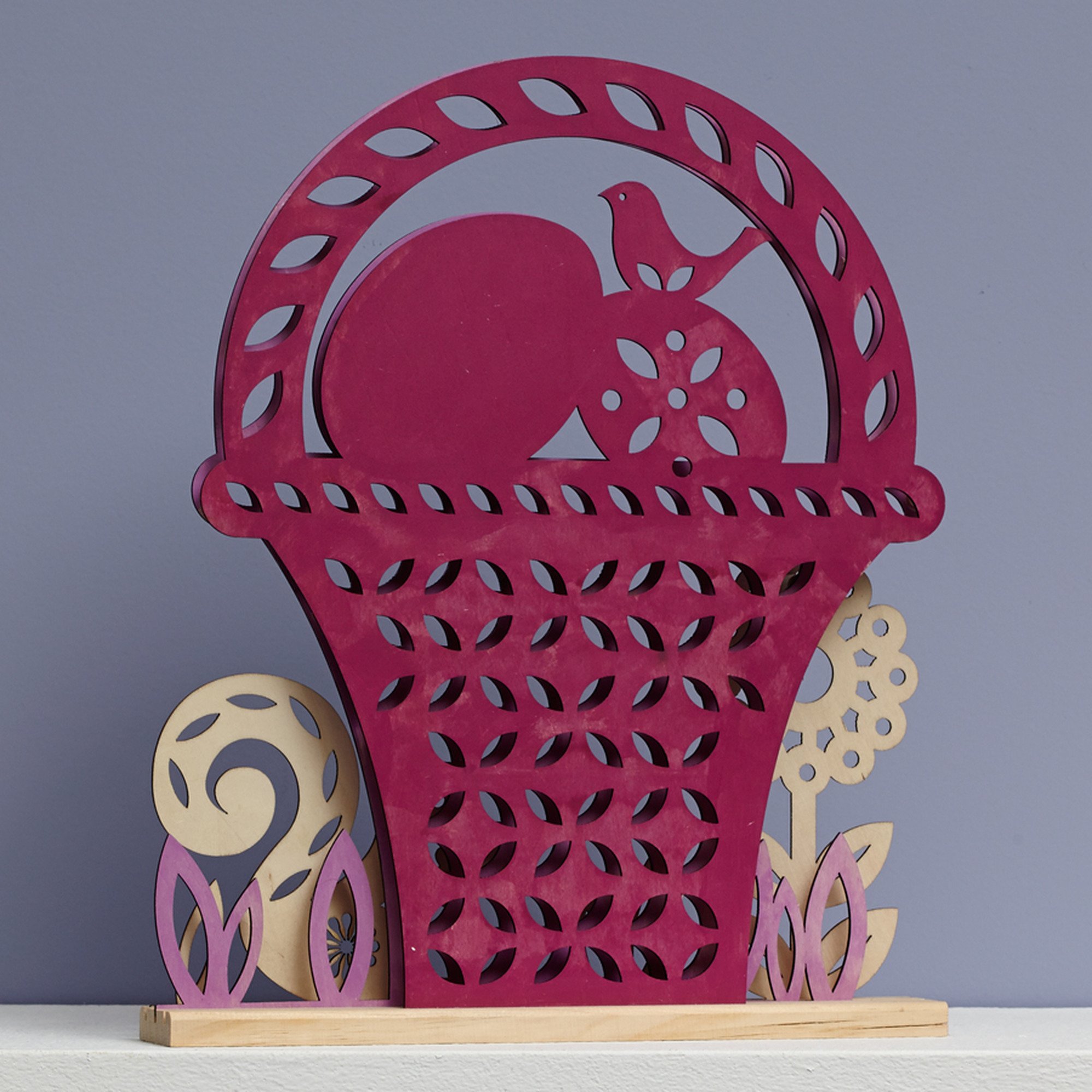 Enesco Flourish Woodlands Basket Centrpiece, 0-Inch