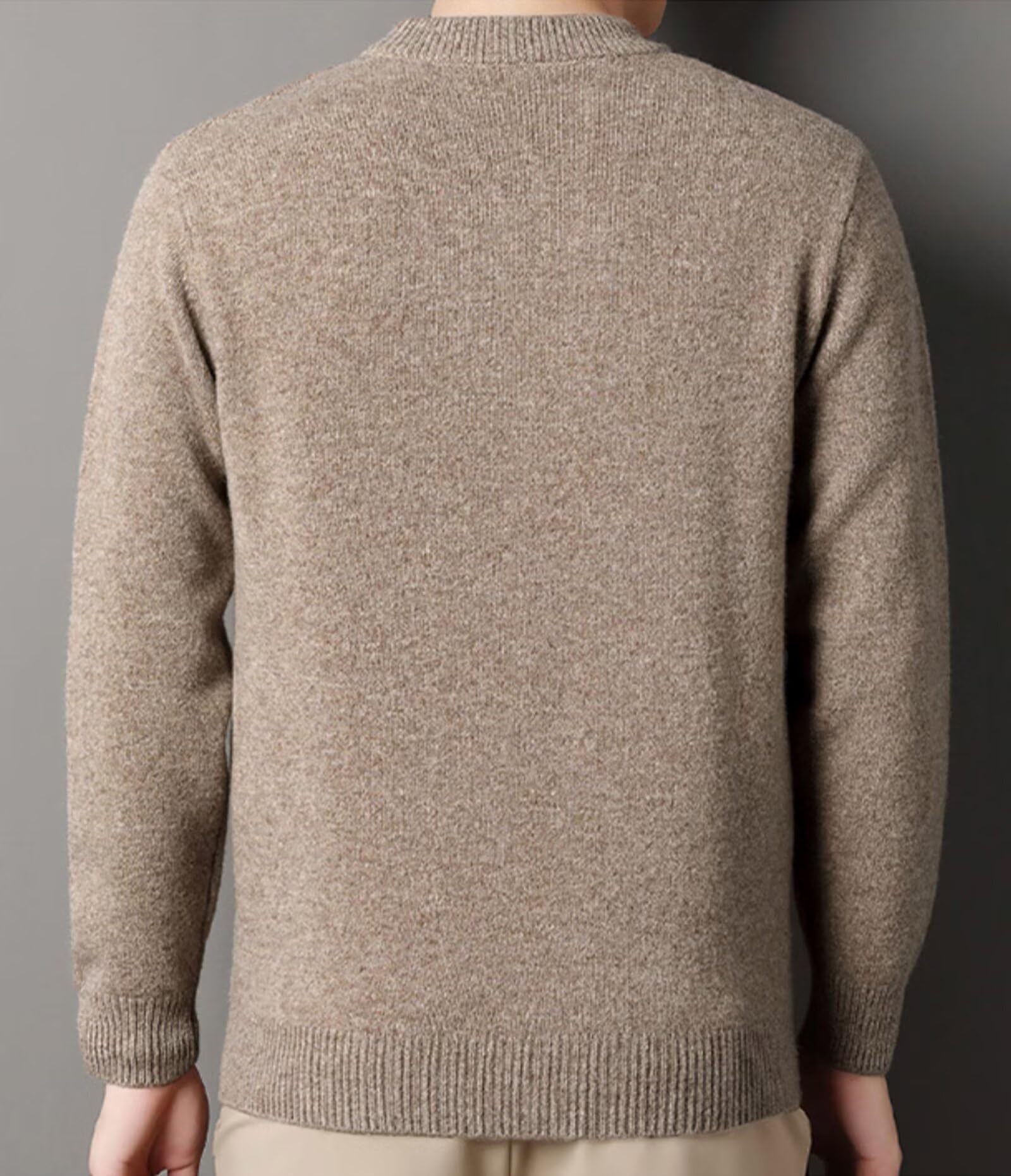 HNVAVQ Maglione 100% Cashmere Uomo Girocollo Pullover Invernale