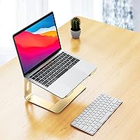 Vista 2 de BESIGN LS03 - Soporte de aluminio para laptop, soporte ergonómico desmontable para computadora, soporte elevador, soporte para portátil compatible