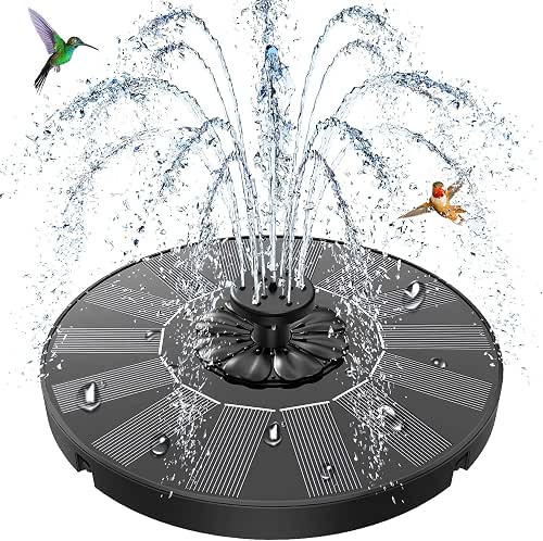 SZMP Solar Fountain 2026 Upgrade, Solar-Powered Bird Bath Fountain with