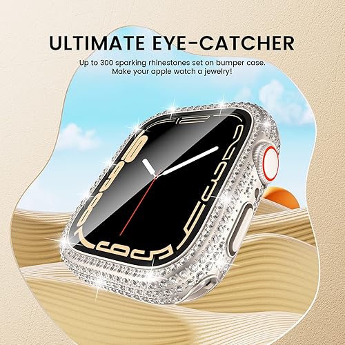 Miniatura 5 de Tensea Funda protectora de pantalla impermeable para Apple Watch, 2 en 1, SE 2 generación SE 6, 5, 4, accesorios de 1.575 pulgadas, iWatch duro