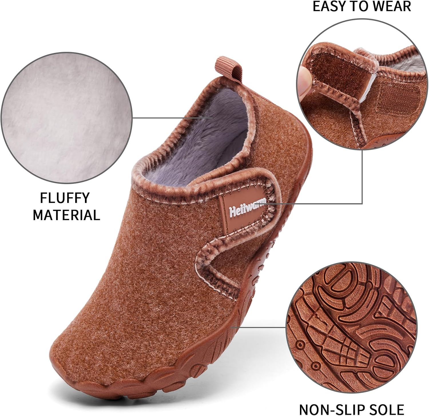 Toddler Winter Slippers Soft Warm Fleece Cozy House Non Slip Lightweight Bedroom Slippers for Girls Boys - Image 5