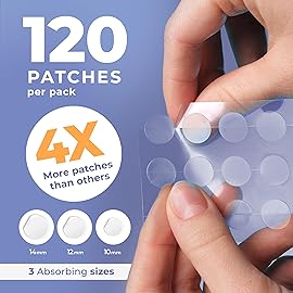 PatchRx Salicylic Pimple Patches (120 Pack), Salicylic Acid Acne Patches with Tea Tree Oil - Zit Patch and Pimple Stickers for Face for Skin Care - Salicylic Acid Acne Dots (Packaging May Vary)