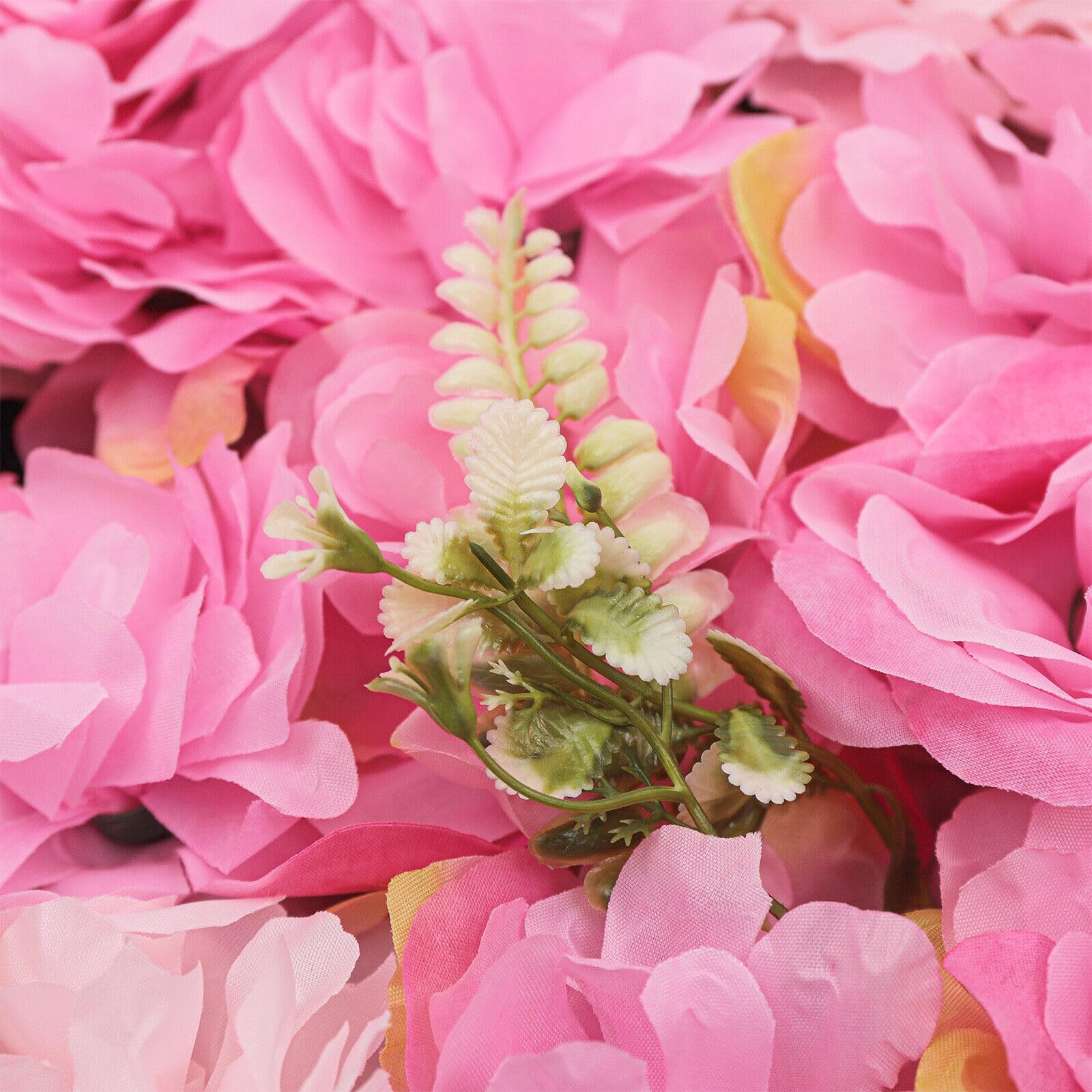 Lot de 12 panneaux muraux en forme de roses artificielles - Fond mural pour fête, mariage, douche nuptiale, fête prénatale, Noël, décoration de la maison, 60 x 40 cm (rose foncé)