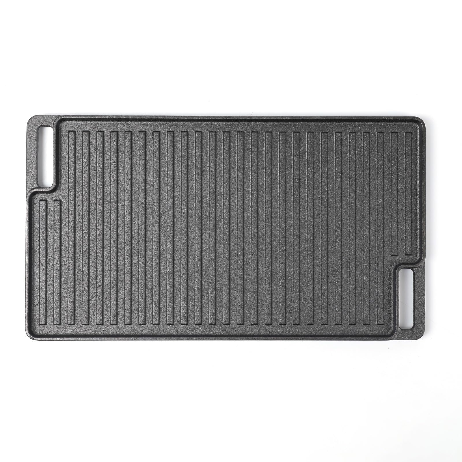 Plancha de hierro fundido 2 en 1 reversible 18 pulgadas x 10 pulgadas 3