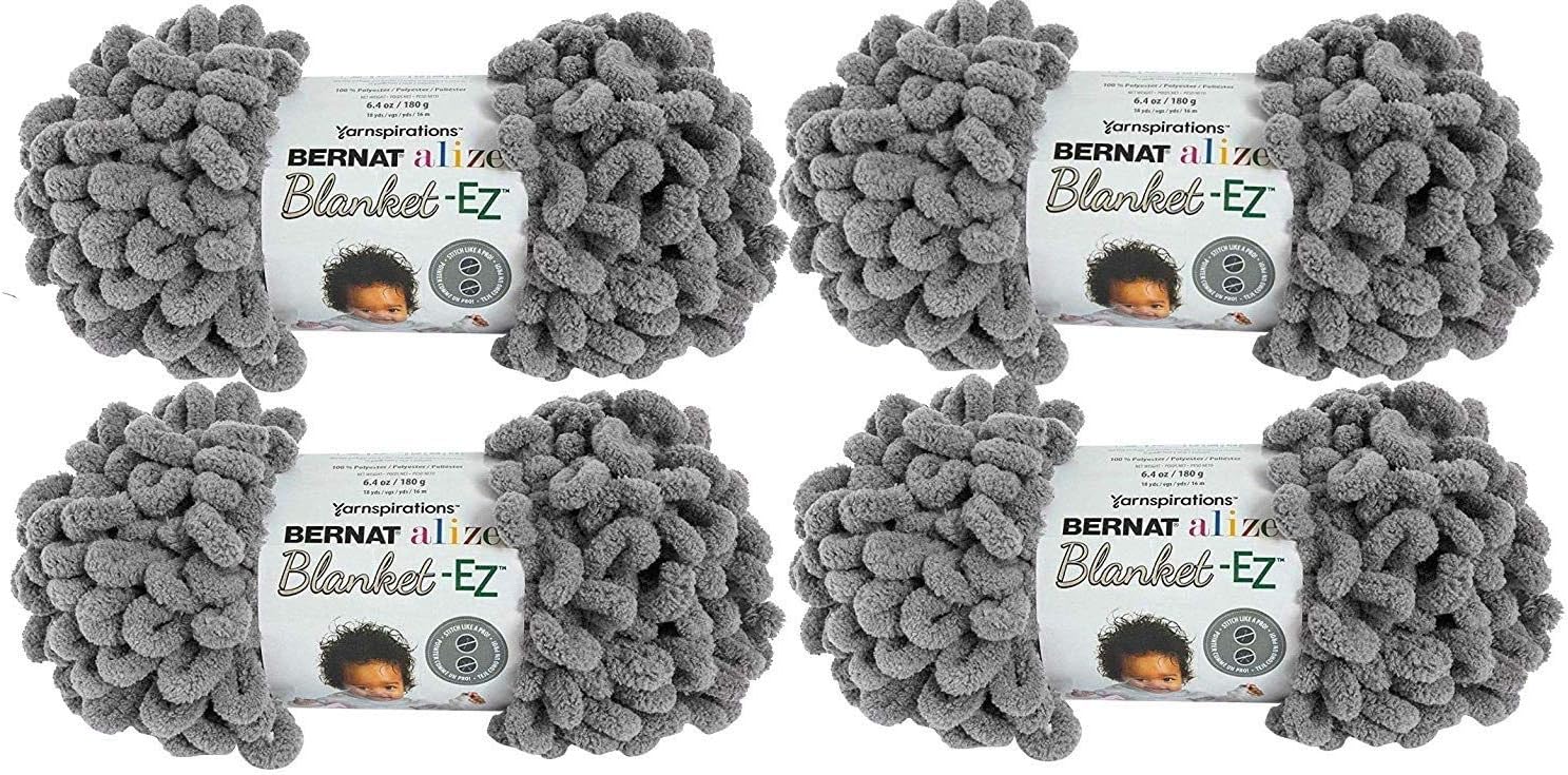 Bernat Alize BlanketEZ Yarn 4Pack Dark Gray