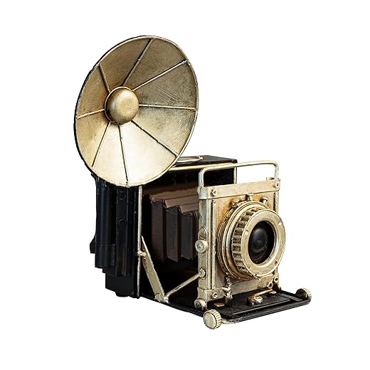 Vintage Camera Statue Model Showcase Decorative Props Showcase Camera Crafts Collectible Figurine Home Desktop Decoration