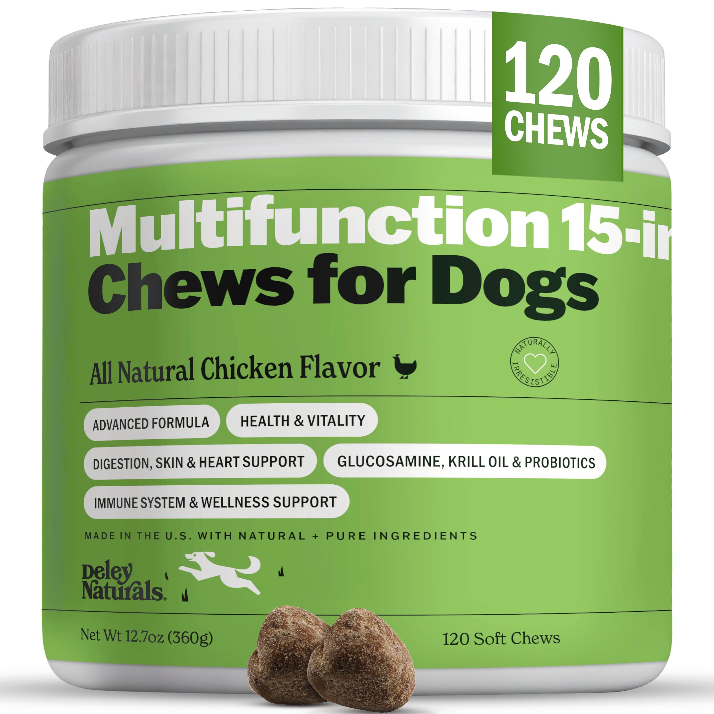 Deley Naturals 15 in 1 Multivitamin for Dogs