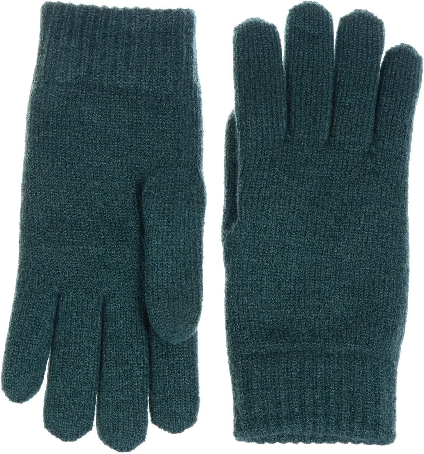BSB Winter Women's Toasty Warm Plush Fleece Lined Knit Gloves (Dark Green)