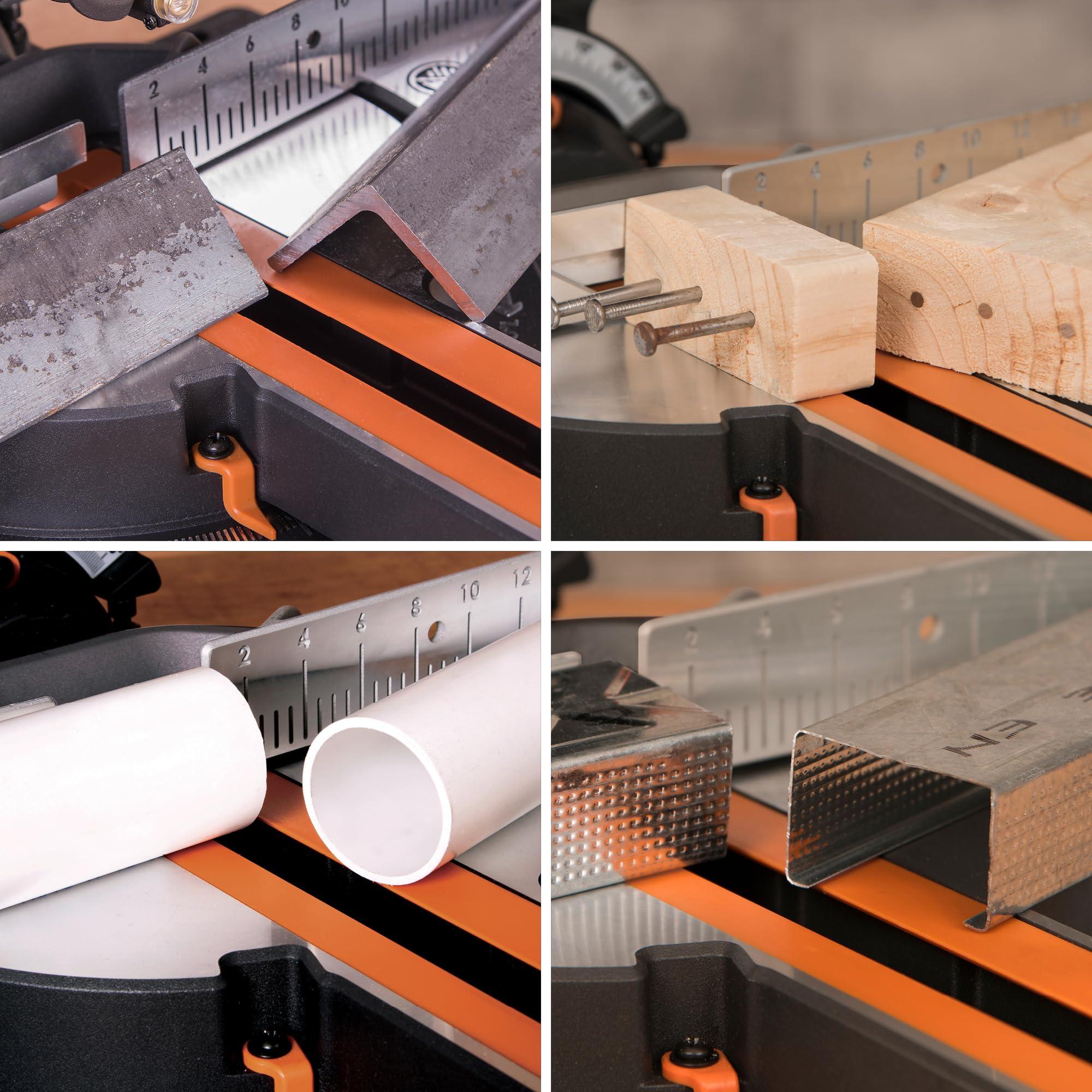 Evolution Power Tools Przesuwna ukośnica R185SMS+ 185 mm 230 V do cięcia drewna, metalu, plastiku