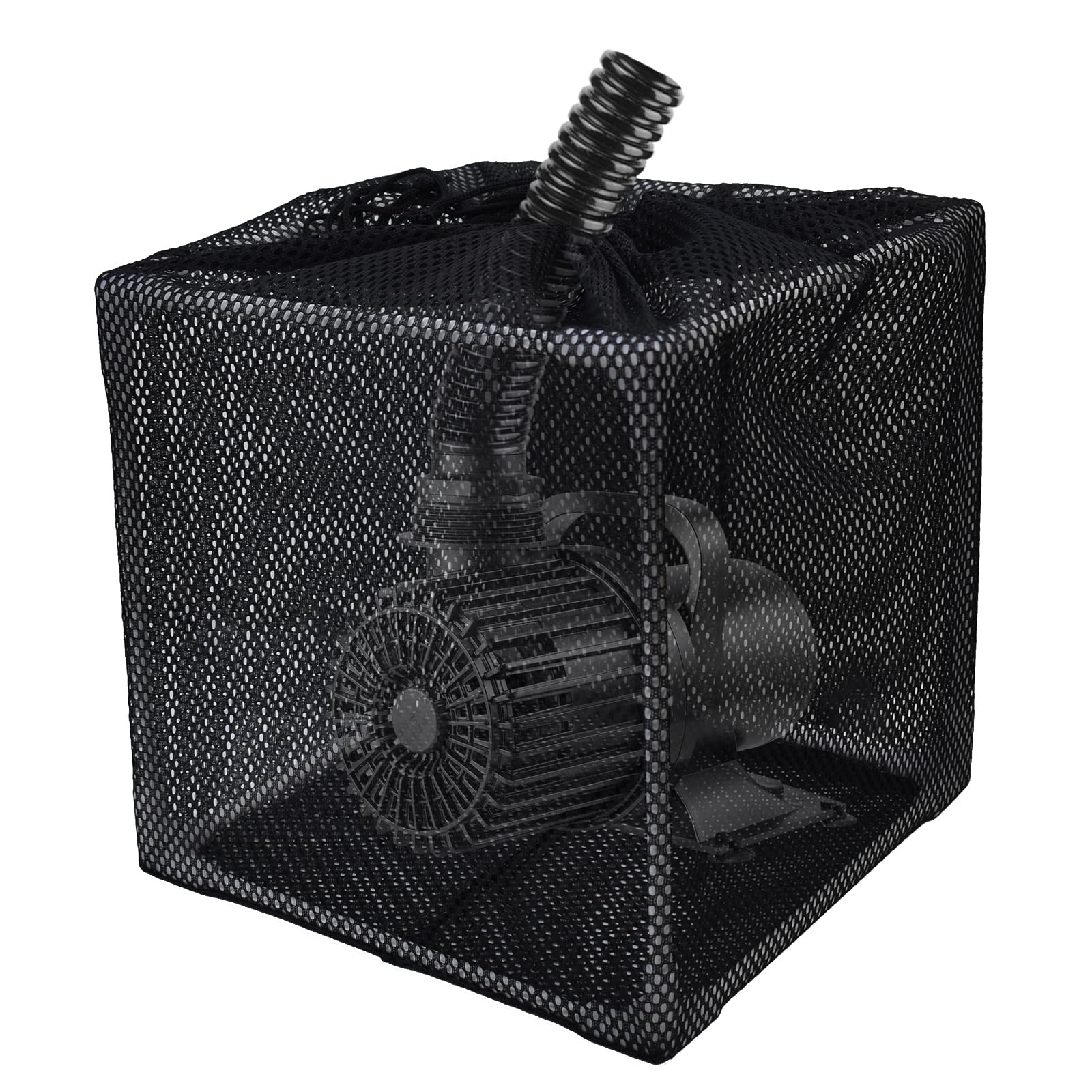 BSTSLL Pond Pump Filter, Anti-Clogging Pond Filter Bag Mesh Water Pump Barrier Bag Outdoor Pond Pump Filter Box Basket (10 inches)