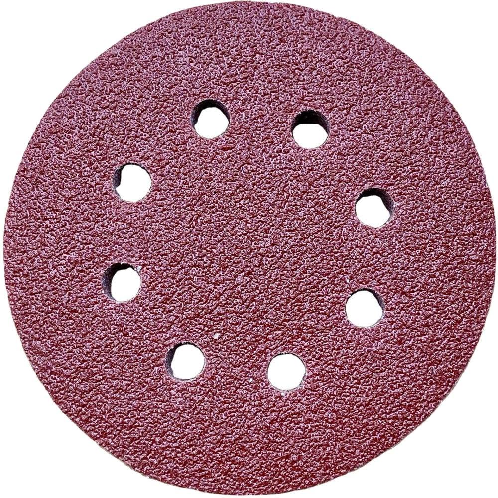 50 Uds 7 pulgadas 180mm 8 agujeros flocado hoja de papel de lija autoadhesiva hoja de lija redonda máquina de pared masilla polvo lija papel de lija, 320