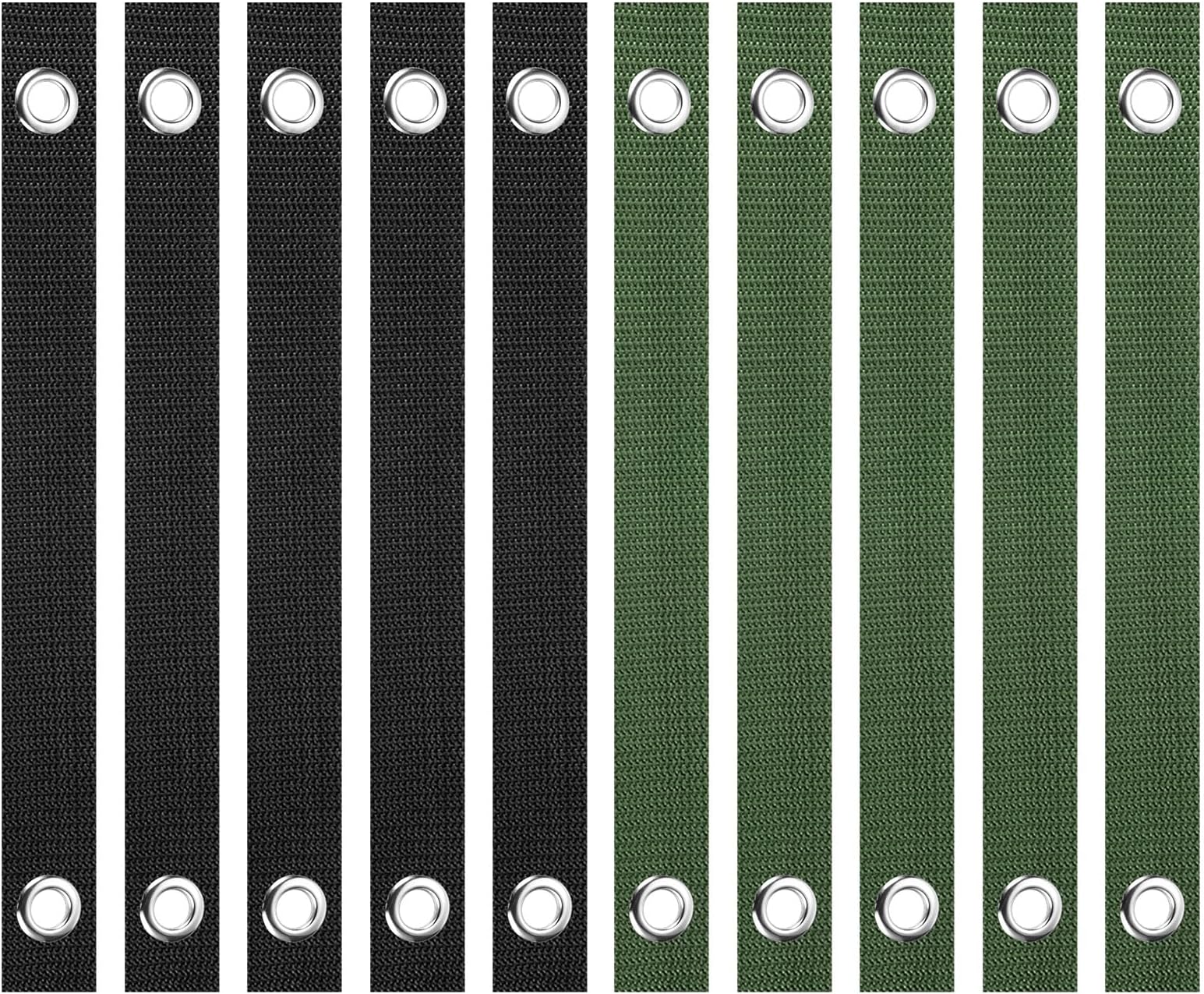 – 16 Inch Tree Straps for Staking, 20 Pack Tree Support Stakes, Tree Straightening Ties with Grommets for Newly Planted Straight, Black, Olive Green