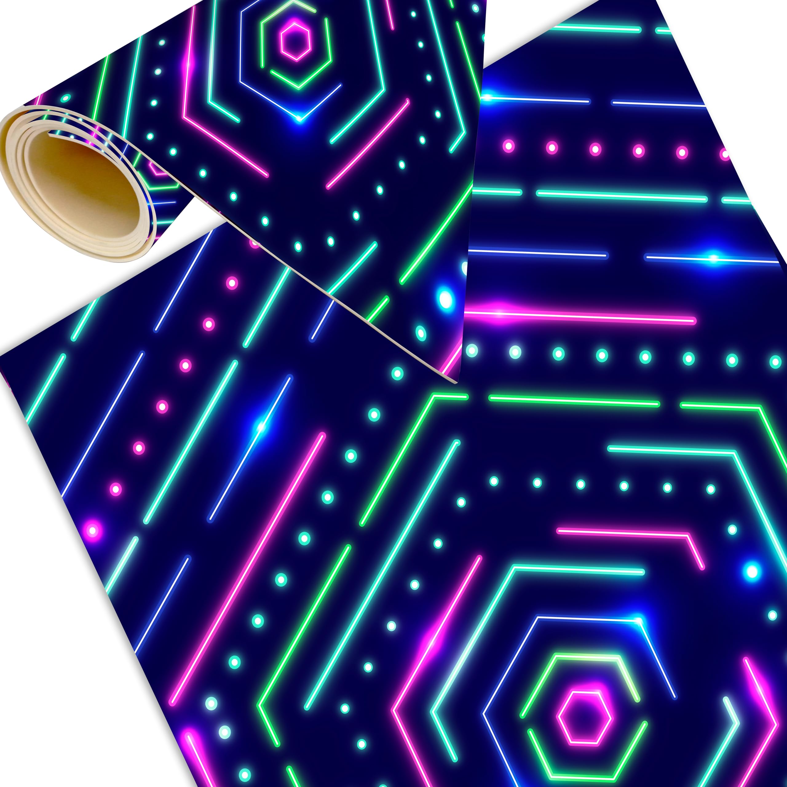 Alfombra Gamer Vinilo blando resistente al desgaste | Hexa 160x120 cm | Lavable antideslizante para habitacion juvenil Gaming Cocina Pasillo terraza exterior diseños originales o personalizados