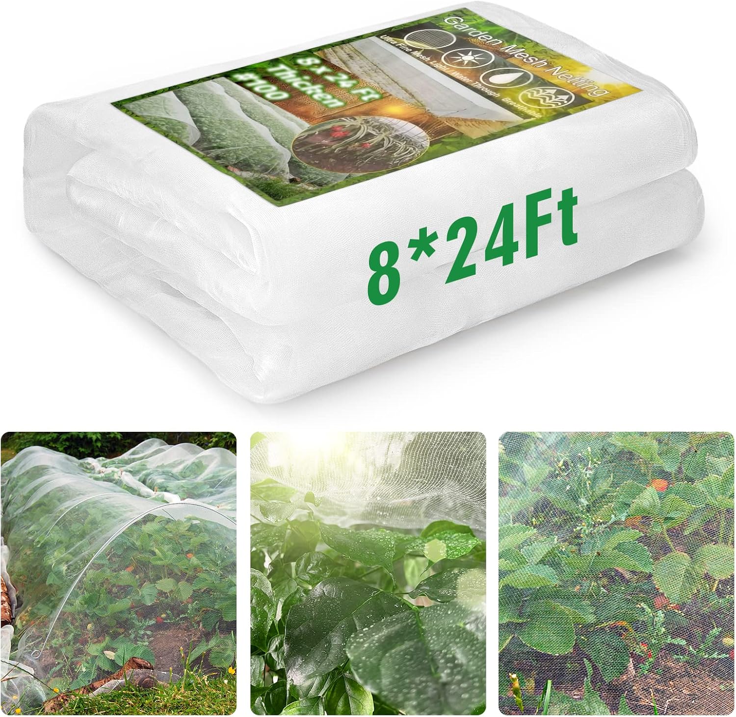 8X24.5Ft Garden Netting Pest Barrier,Markdang Garden