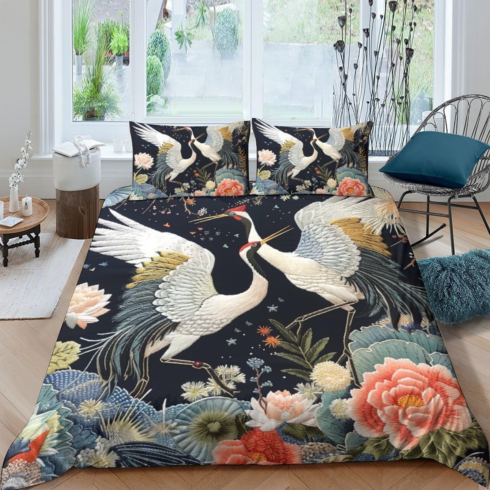 QBIDCSX Bedding Sets Single Japanese style Bedding Sets Single Koala Duvet Cover 200x200cm with Zipper Closure, Hypoallergenic Quilt Cover with 2 Pillowcase for Boys Kids Girls