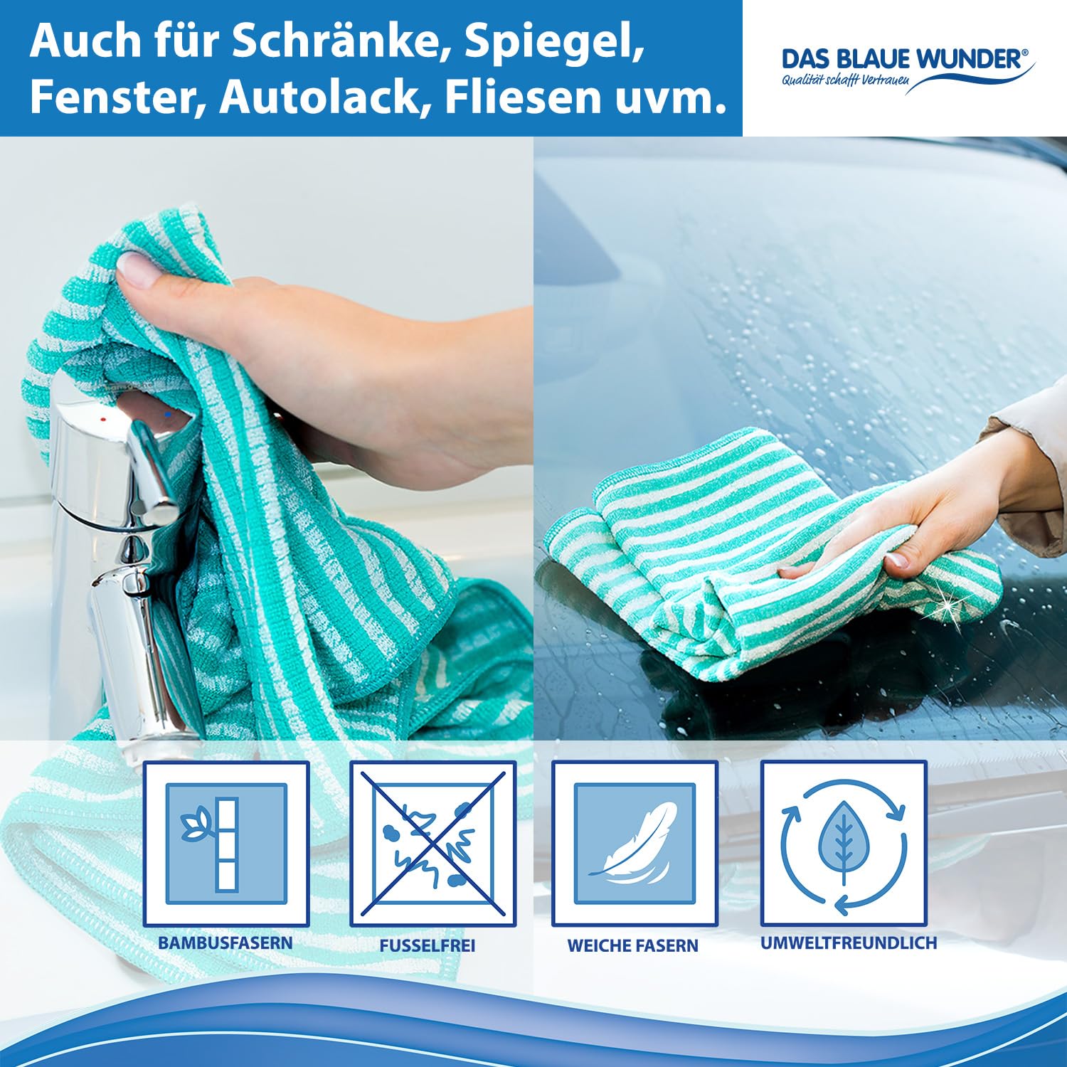 Das blaue Wunder Extra Premium Geschirrtuch Set 40x60 (8)