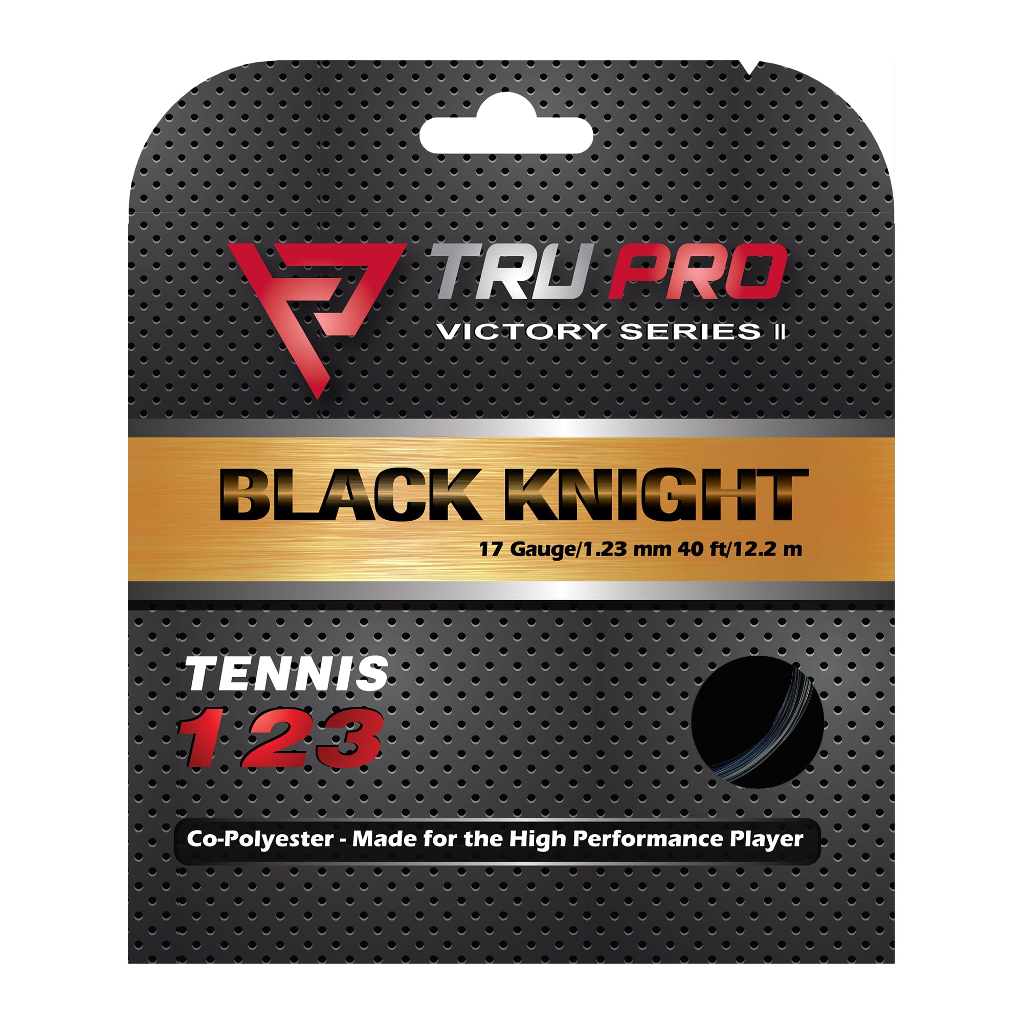 Tier One Sports TRU PRO Black Knight - Tennis String (Poly): for The Tournament Player