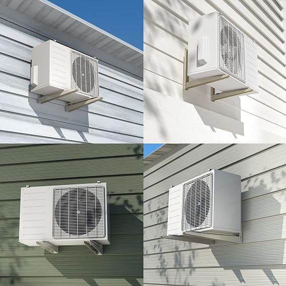 Foldable Mini Split Wall Mounting Bracket Condenser Bracket | Rustproof Bracket for Mini Split AC 7000 BTU to 12000 BTU, AC Heat Pump System