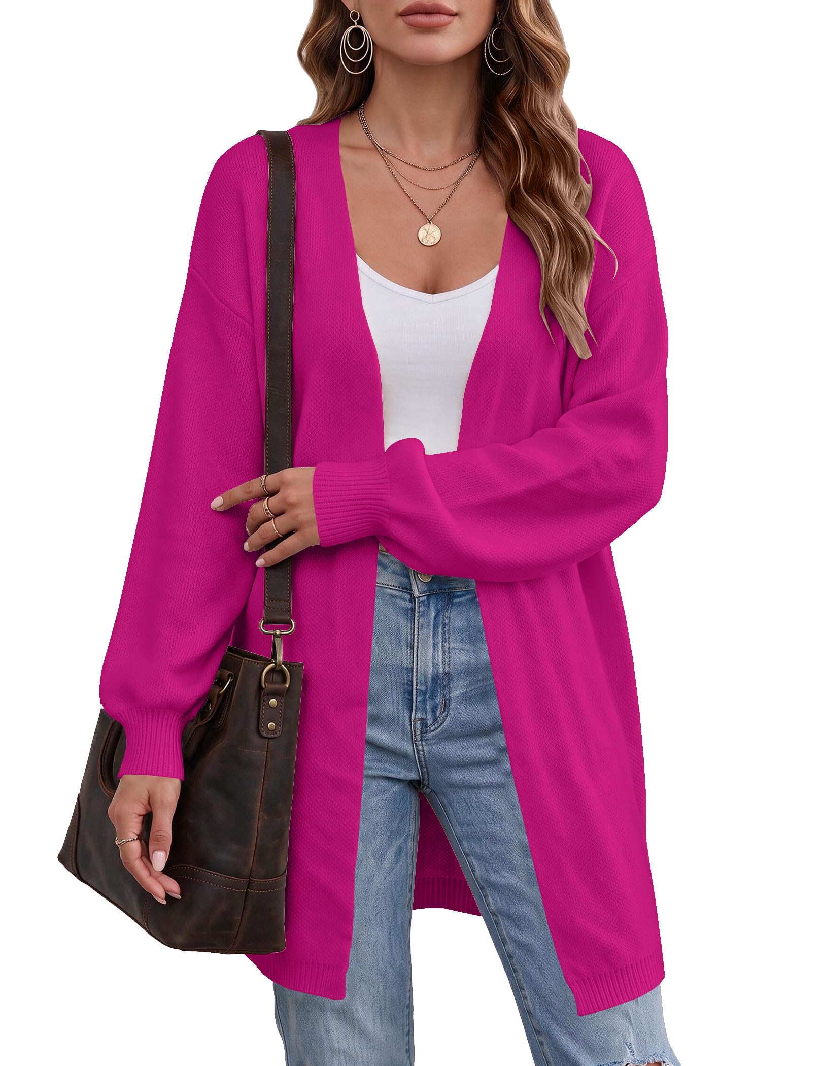 Women's Oversized Fall Cardigans Sweaters Knit Long Chunky Jacket Coat 2026