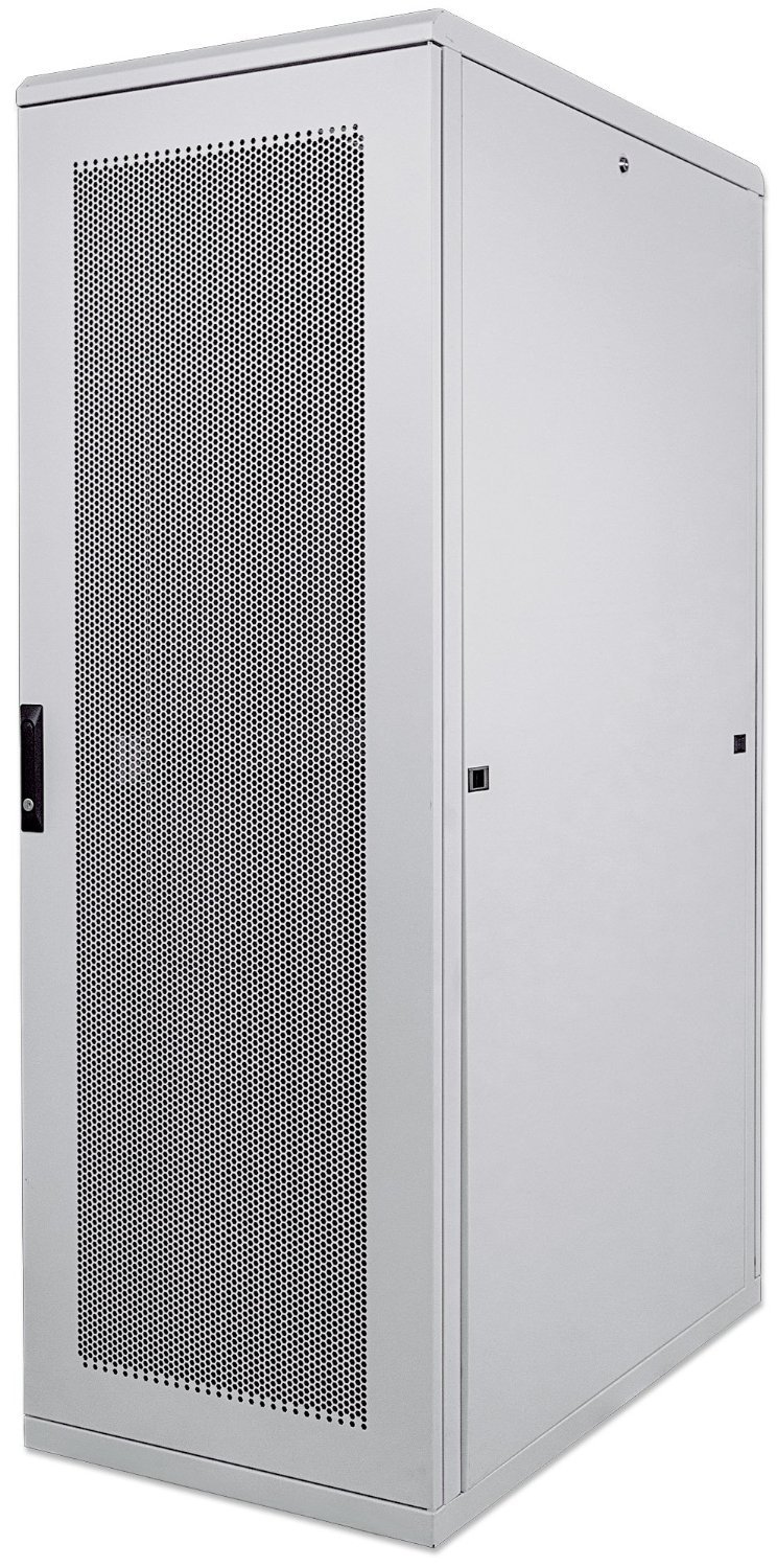kab24® Netzwerkschrank Serverschrank Wandhehäuse Netzwerk Wandschrank Wandverteiler SOHO Schrank grau 19 Zoll 42 HE H:205,7 x B:80 x T:100cm