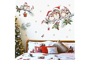 Christmas Owl Window Clings