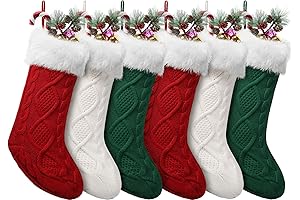 6 Pack Christmas Stockings for Yuletide Cheer and Family Festivities