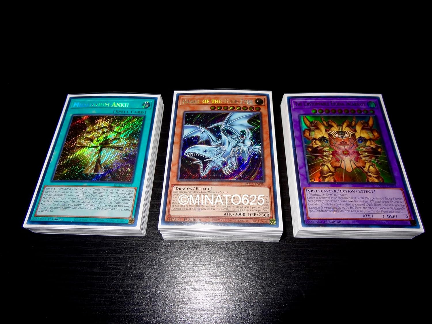 Yu-Gi-Oh! Yugioh Complete Exodia Deck Tournament Ready! Millennium Ankh Heart of Blue-Eyes White Dragon