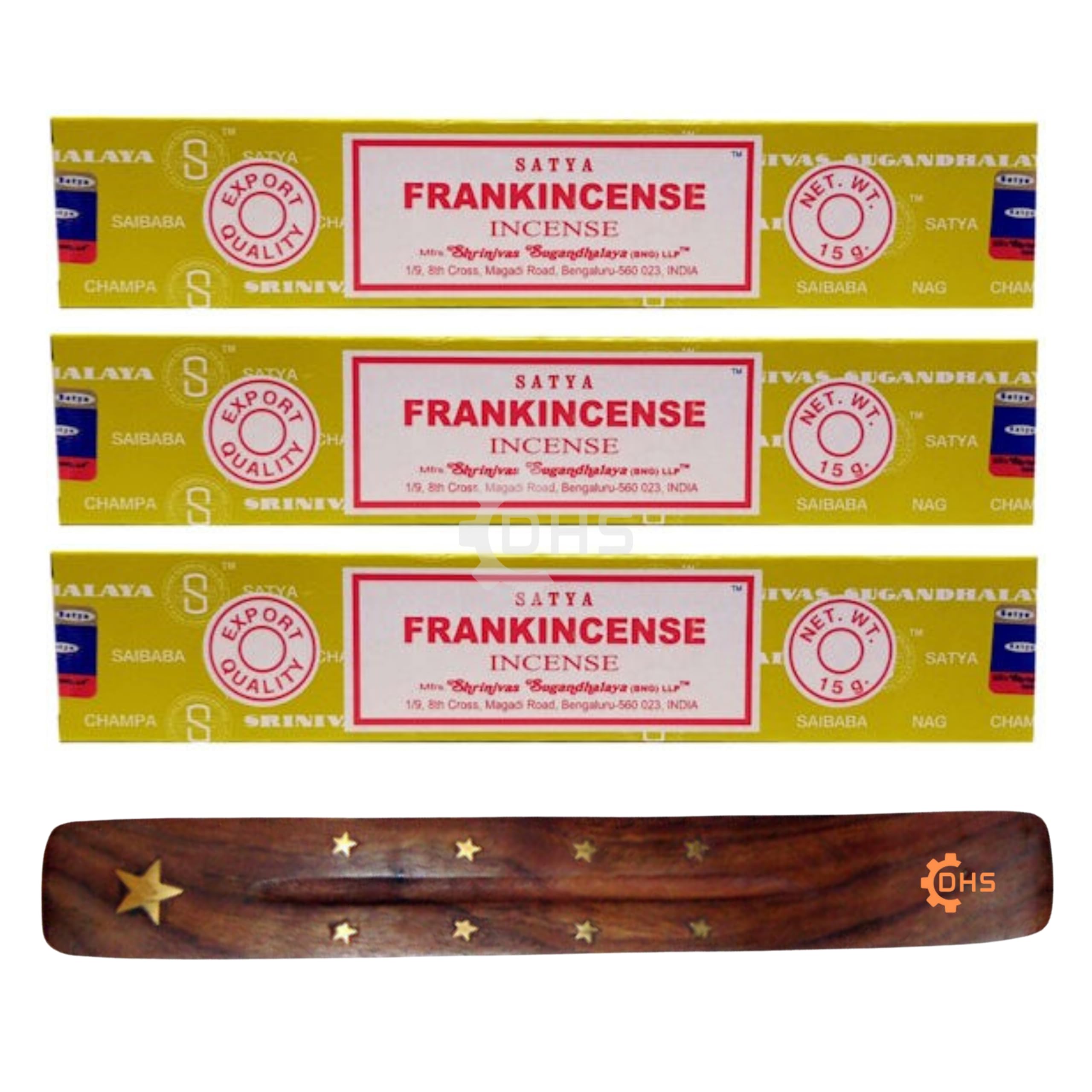 Dhs Frankincense 3X Satya Nag Champa Incense Sticks With Incense Sticks Holder Used For Yoga, Meditation Aromatherapy, And Relaxation