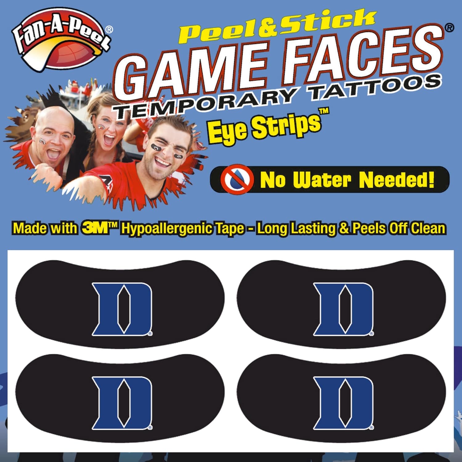 FanAPeel Duke Waterless Temporary Tattoos