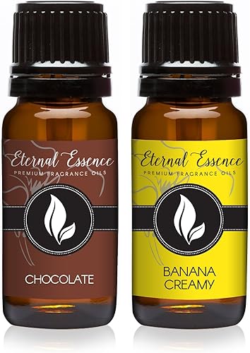 Par (2) - Crema de chocolate y plátano - Par de aceites aromáticos premium - 0.3 fl oz