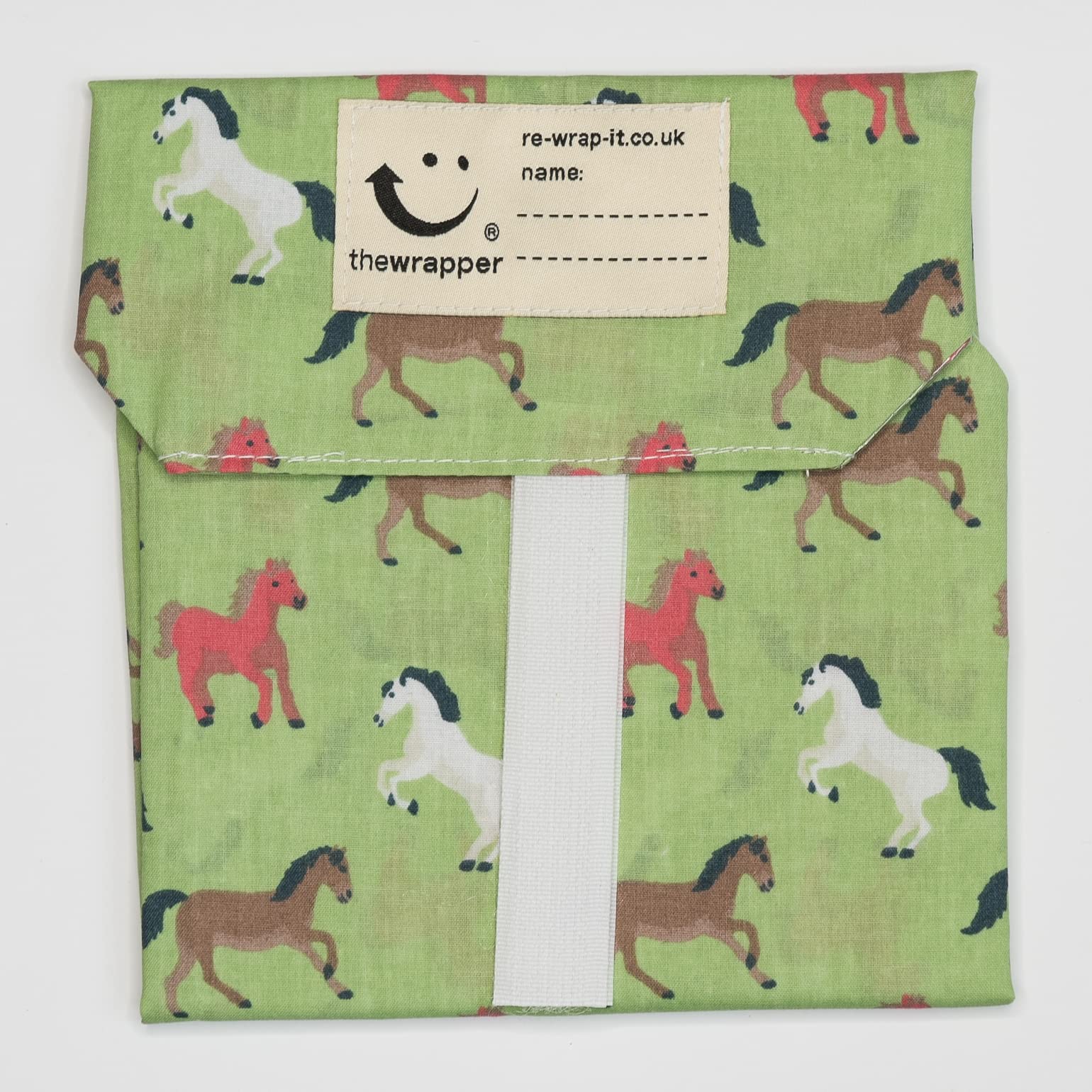Re-Wrap-it the Wrapper, Re Wrap It Sandwich Bags, Horses In A Meadow, No Waste Packaging, Eco Friendly, Reusable Food Wraps. Made In Scotland.