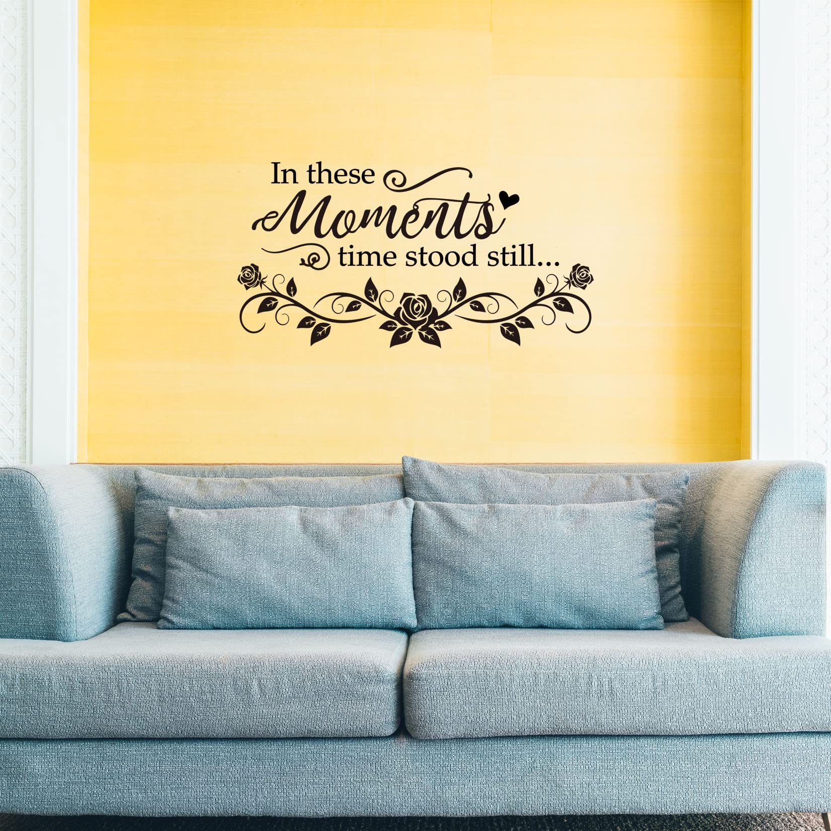 Autocollant Mural Citation "Enjoy This Moment" - Décalque Vinyle Décoratif, Référence RV903 - RexburgVinyl