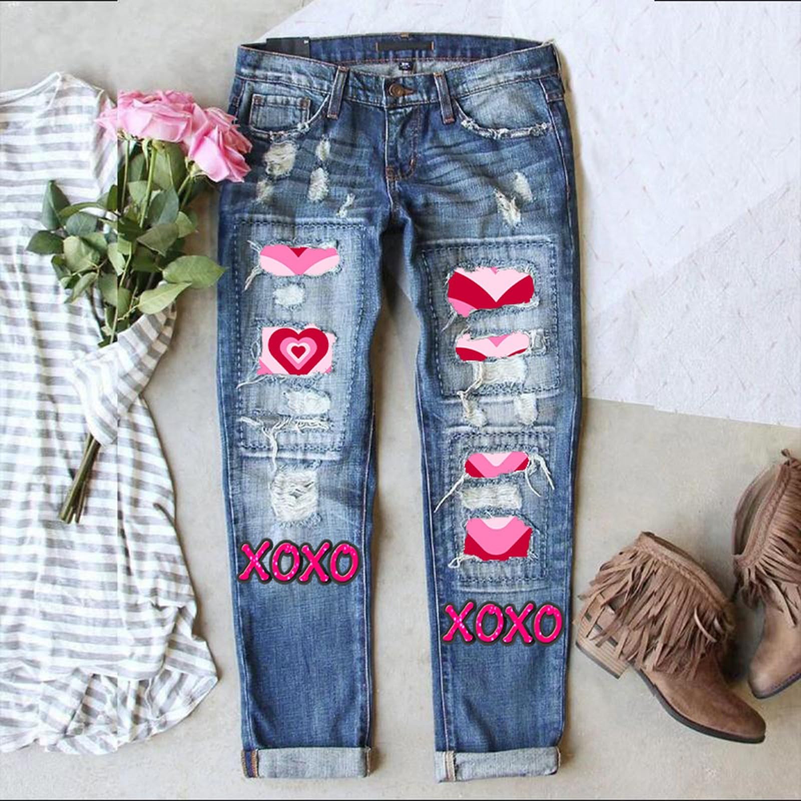 Vaqueros Mujer Anchos Elásticos Bolsillos Pantalones Bootcut Mezclillas Bolsillo Deportes Campana Elefante Monocolor Rectos para con Detalles de y Estampado Moderno en Tiro Medio Comodidad Diaria