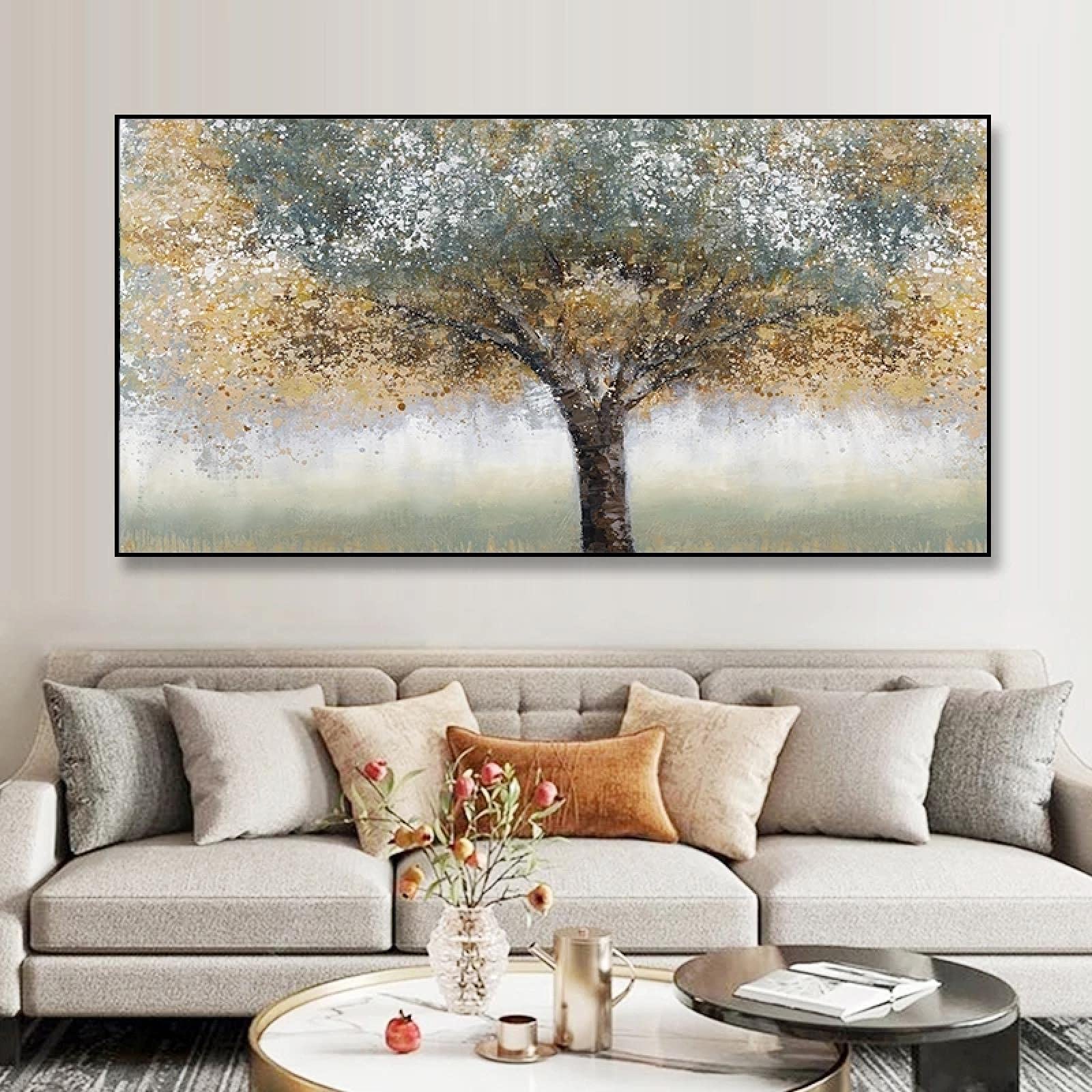 Impression sur toile arbre paysage abstrait moderne 60x120cm - 8