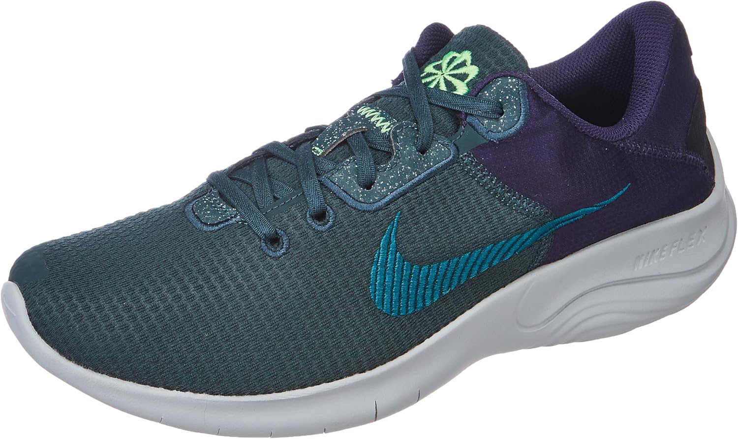 Nike Flex Experience Run 11 Men's Road Running Shoes (DD9284-301, Deep Jungle/Purple Ink/Black/Geode Teal) Size 11