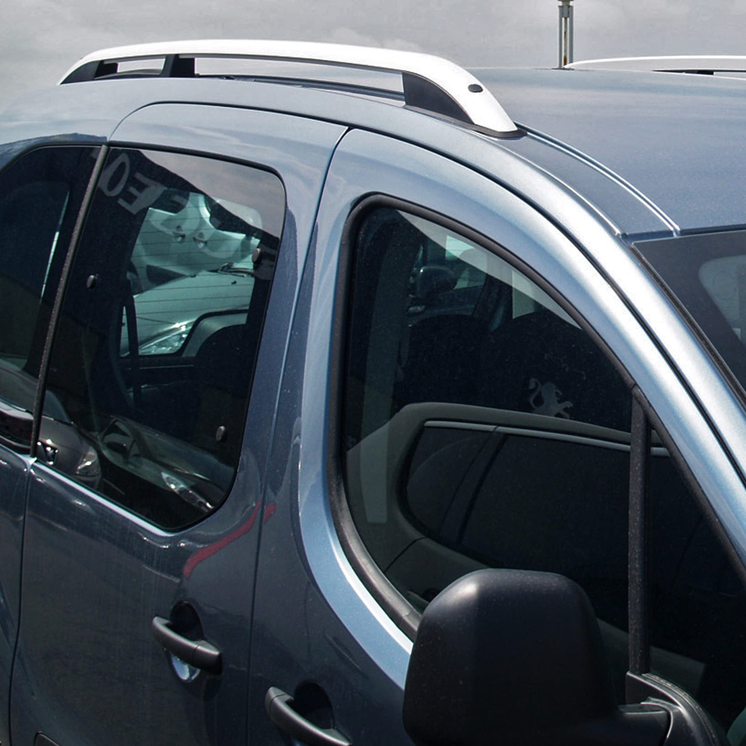 CHROMEMASTER | Barras portaequipajes de techo | Compatibles con Peugeot Partner Tepee 2007-2018; Para la fijación de portaequipajes de techo, maleteros de techo o portabicis de techo | Construcción