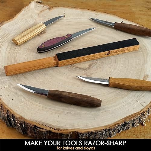 Miniatura 2 de BeaverCraft Strop de cuero para afilar cuchillos LS8 afilar rueda de afilado PW1 cuchillo Strop Stropping cuero bloque