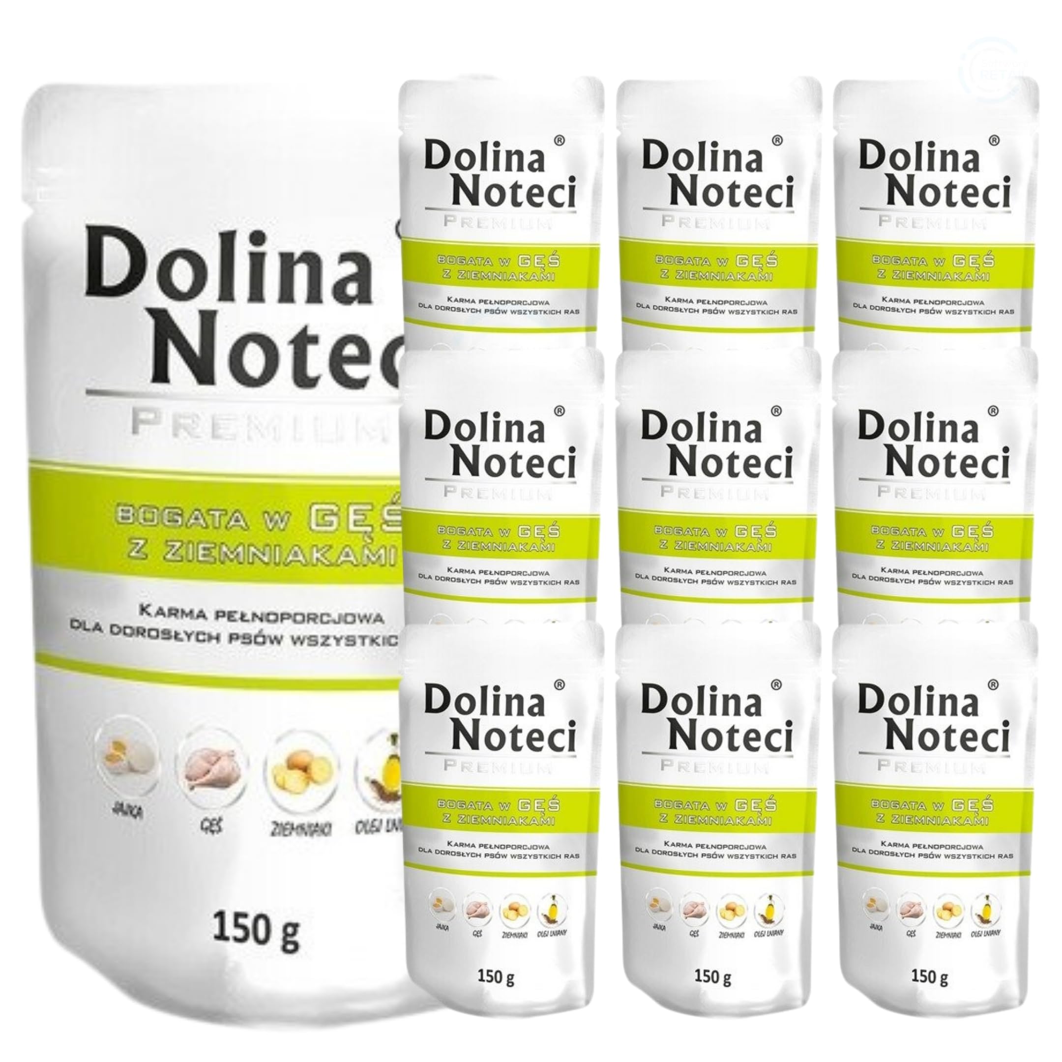 Dolina Noteci Premium Wet Dog Food, Goose with Potato, Gluten-Free (10x150g) โ image 1