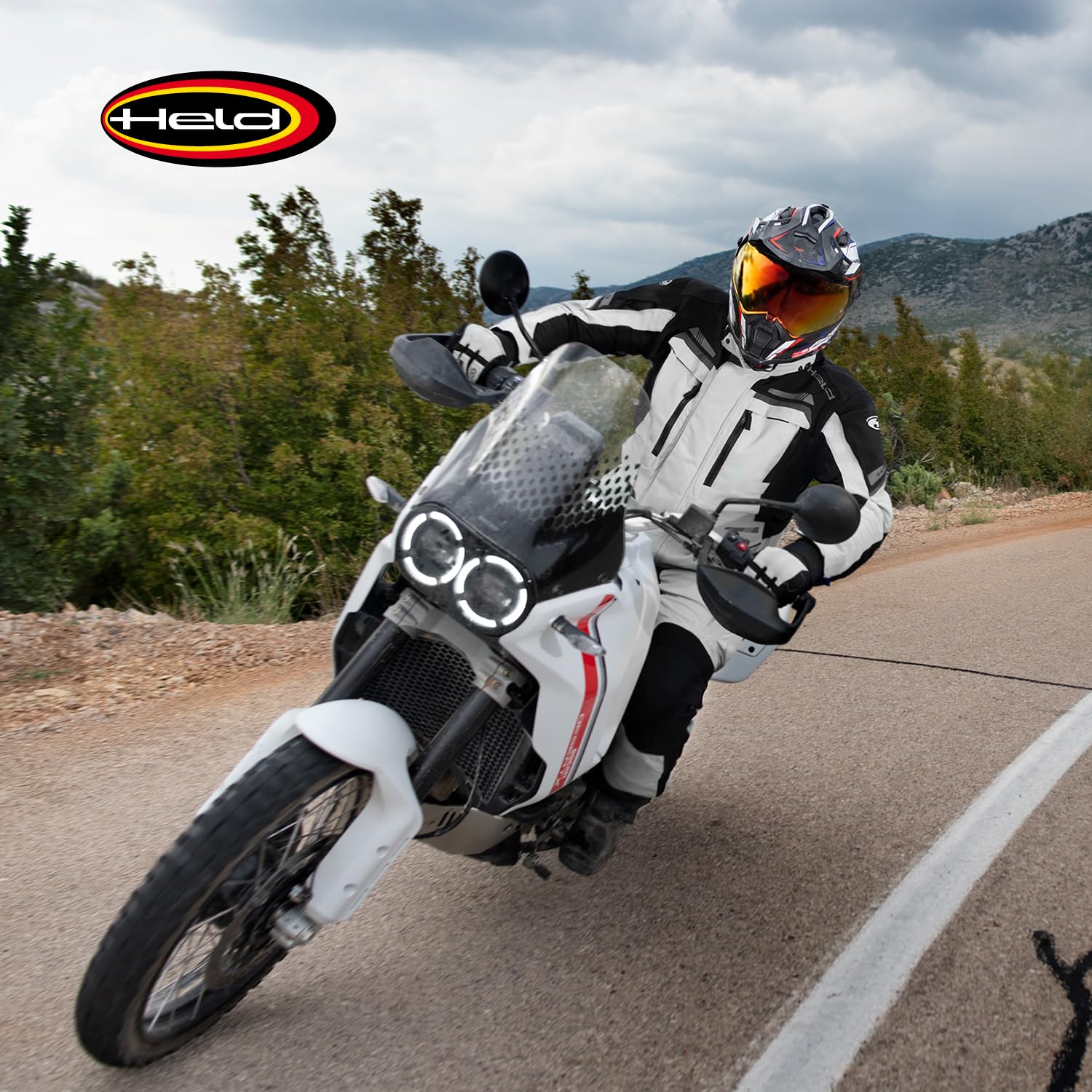 Held Lonborg Base Motorradhose Damen - 750 D Tactel 3L Laminat - Thermohose herausnehmbar - 100% Wasserdicht - Level 2 Protektorenhose - CE Schutzkleidung Klasse AA - Anthrazit - Größe D-M