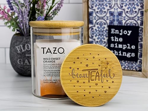 Miniatura 4 de Recipientes herméticos de vidrio para almacenamiento de alimentos de 18.0 fl oz con tapa de bambú grabada personalizada, tarros decorativos de