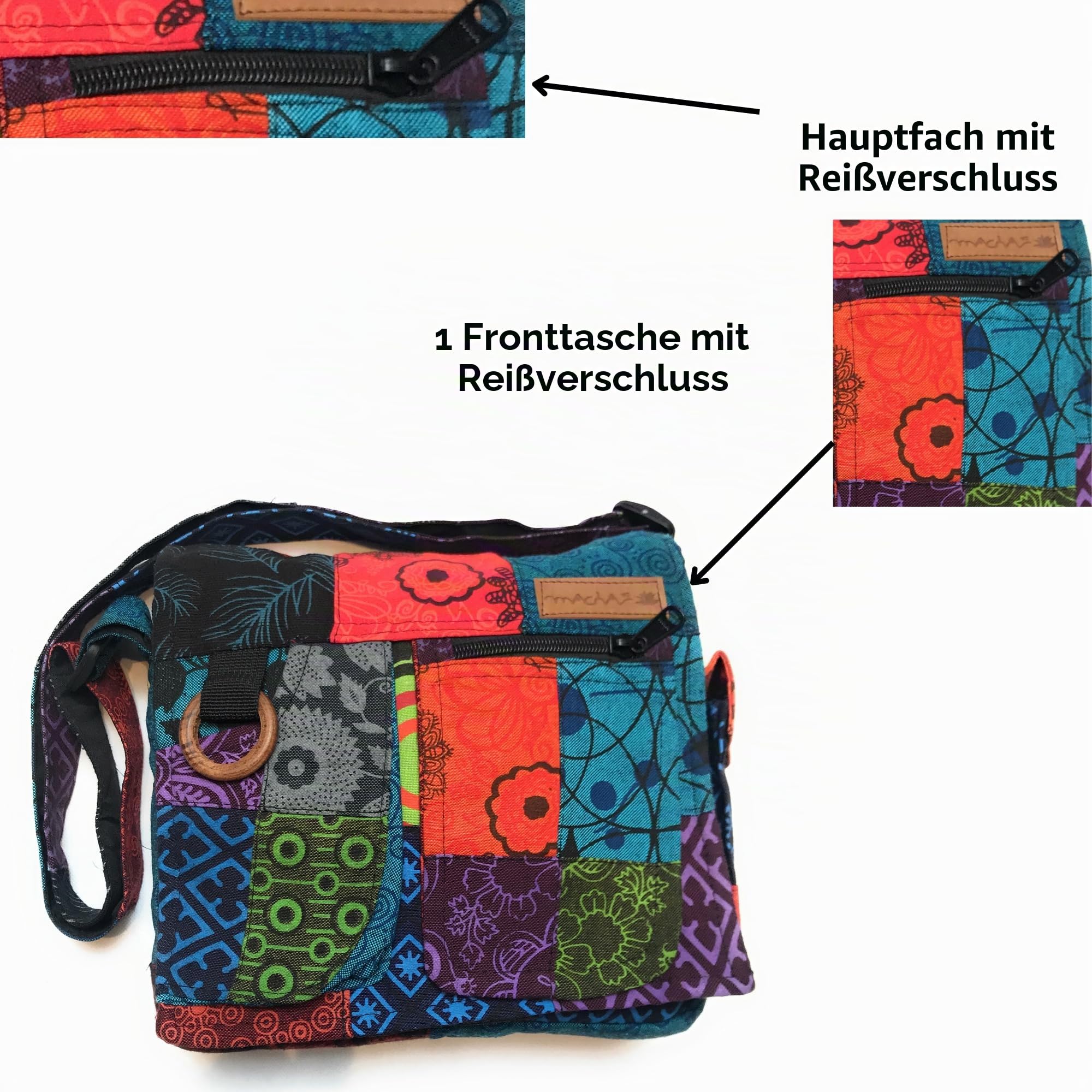 Damen Umhängetasche aus Baumwolle Ethnic Indian Style