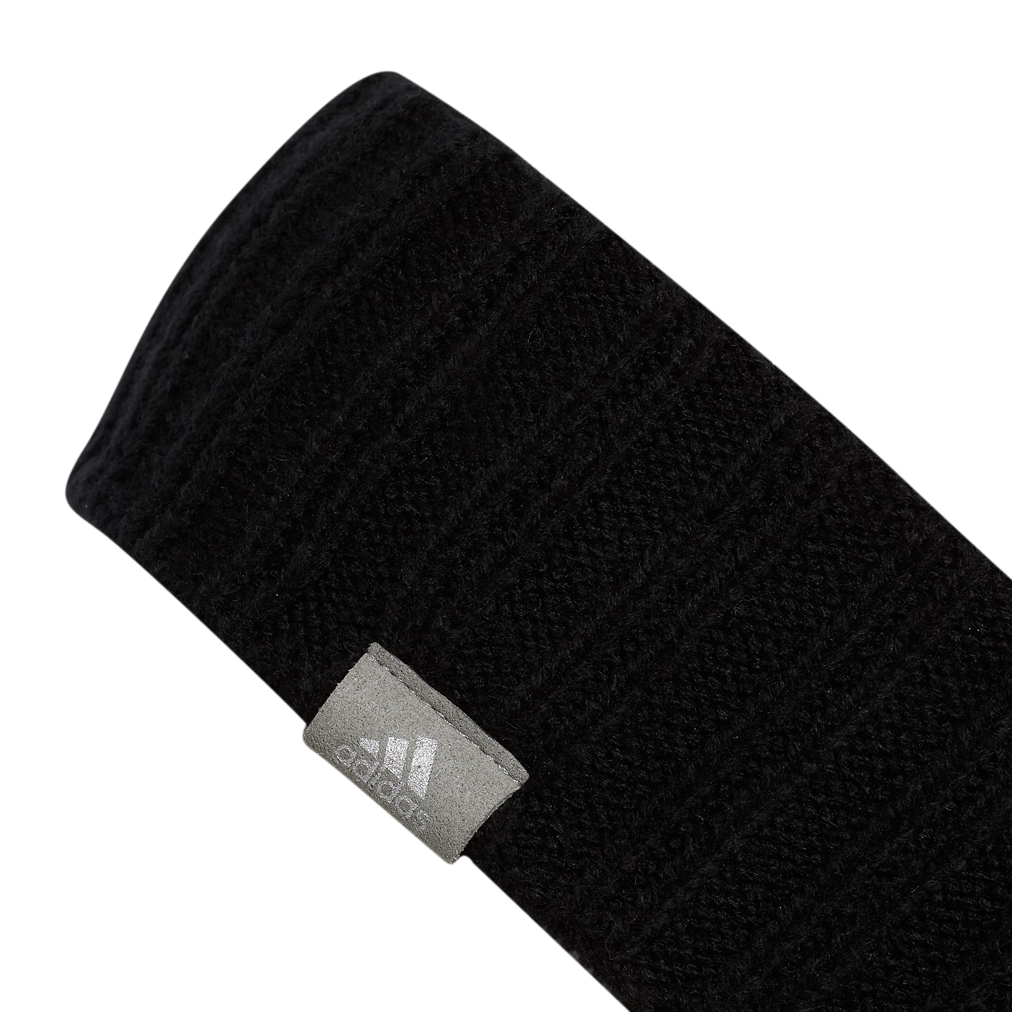 adidas Women's Holiday Shine Knit Headband, Black/Grey/Silver Metallic, One Size