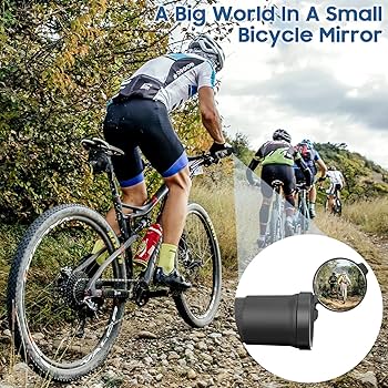 GROIC 2 Pack Bicycle Rearview Mirror 360° Adjustable Bending Handlebar Bike Mirror Wide Angle Rear View Mirrors Rotatable Acrylic Convex Mirror For Ride Safely Electric Bicycle Moped Cycling