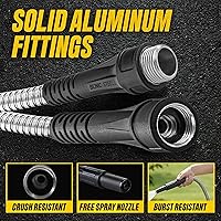 Vista 8 de Manguera de jardín de acero ligero Bionic de acero Inoxidable 304, sin torceduras, más fuerte que nunca, duradera y fácil de usar.