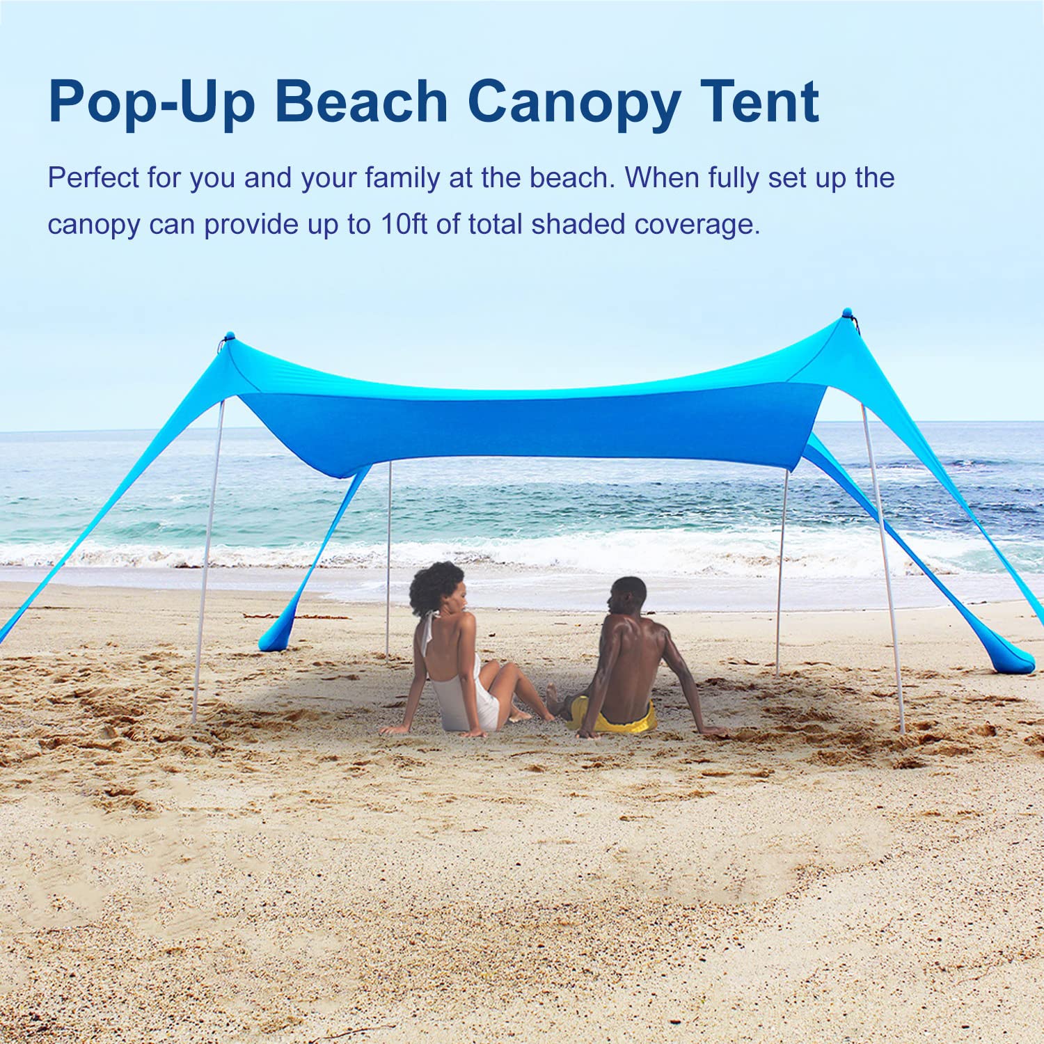 Tente de plage, grande tente de plage pop-up portable pour bébé, abri