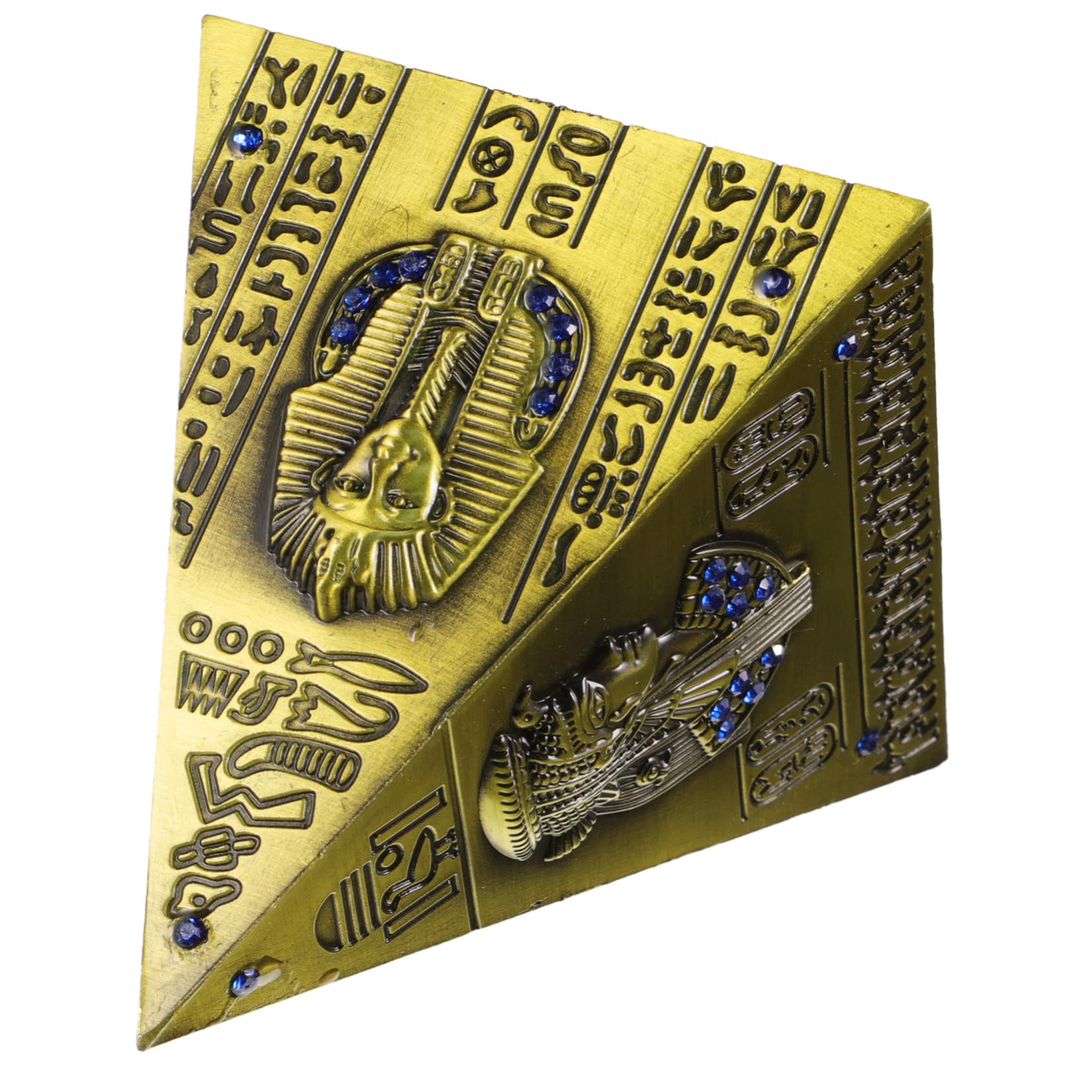 Amazon.co.jp: Happyyami ゴールド色の 金属製 ピラミッド型 貯金箱 