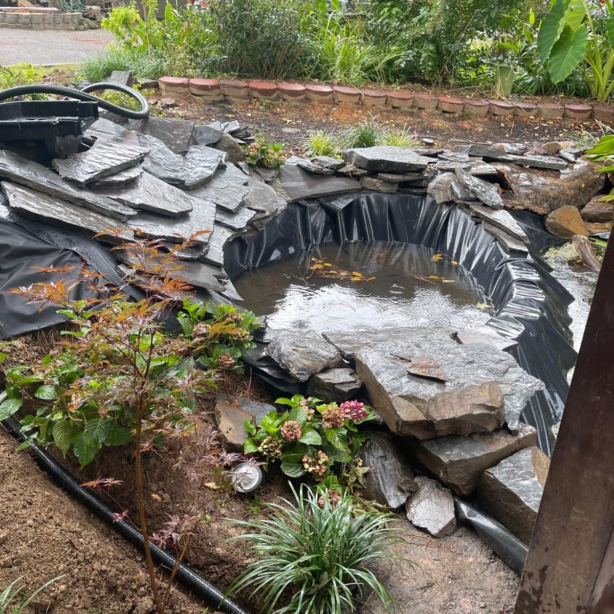 Kit Laghetto Giardino Bracciano Con Filtro Ecopond 2 - Vasca Preformata 220 Lt Per Pesci E Piante Acquatiche